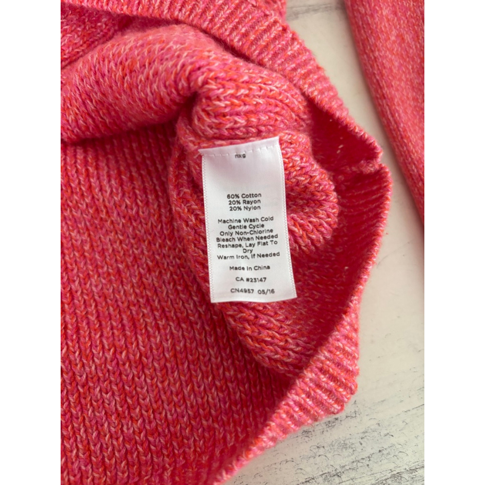 EUC Talbots Cotton Blend Zipper Back Cable Knit Sweater | Sz Med - Picture 8 of 8